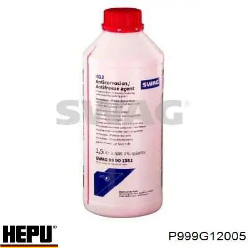 Líquido anticongelante Hepu ANTIFREEZE -40°C 5L (P999G12005)