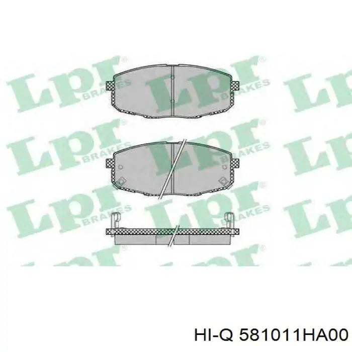 581011HA00 Hi-q pastillas de freno delanteras