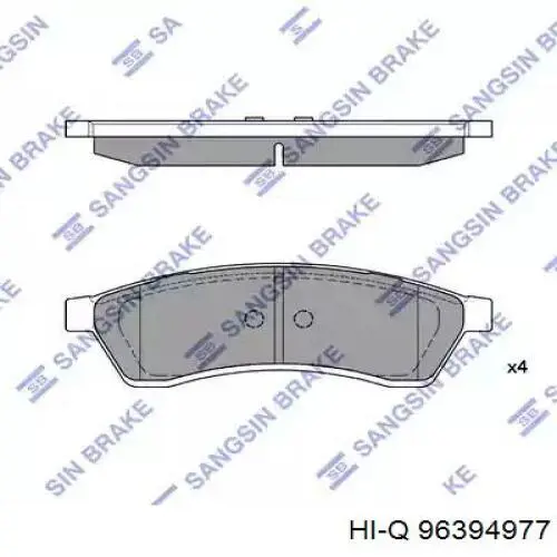 96394977 Hi-q zapatas de frenos de tambor traseras