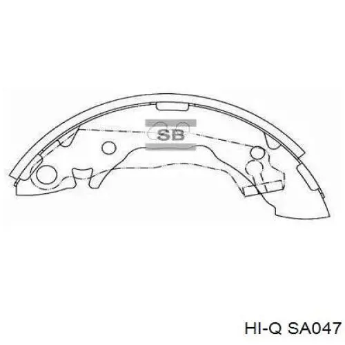 SA047 Hi-q zapatas de frenos de tambor traseras