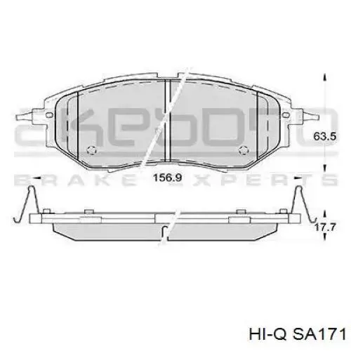 SA171 Hi-q zapatas de frenos de tambor traseras