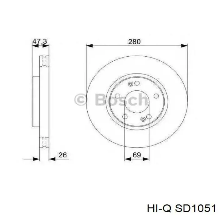 Comprar SD1051 Hi-q Freno de disco delantero
