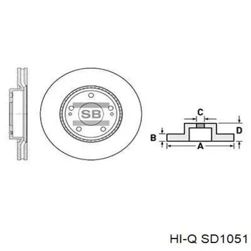 Frenos delanteros Hi-q SD1051 precio, desde 44,04 EUR