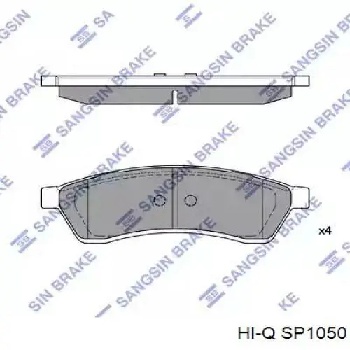 SP1050 Hi-q pastillas de freno delanteras