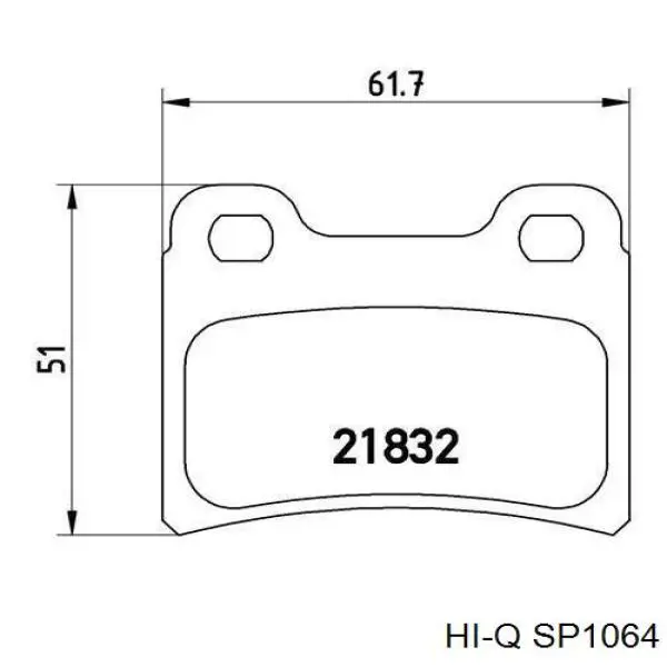 SP1064 Hi-q pastillas de freno traseras