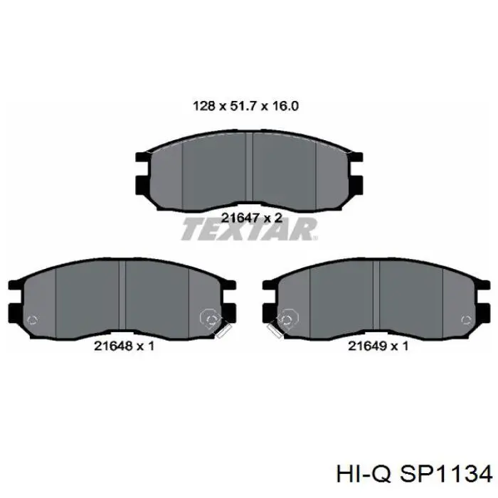 SP1134 Hi-q Pastillas delanteras
