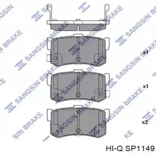 SP1149 Hi-q pastillas de freno delanteras