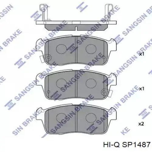 SP1487 Hi-q pastillas de freno traseras