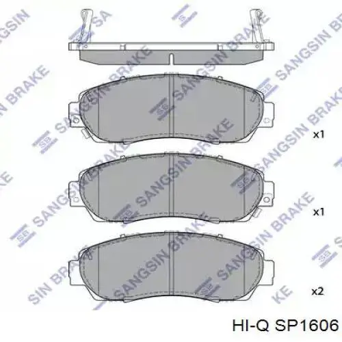 SP1606 Hi-q pastillas de freno delanteras