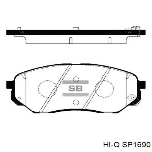 SP1690 Hi-q pastillas de freno delanteras