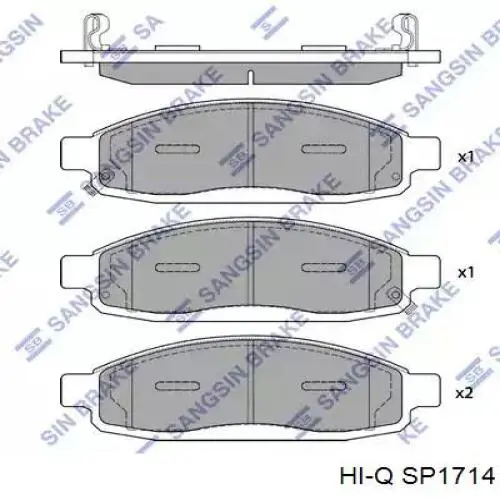 SP1714 Hi-q pastillas de freno delanteras