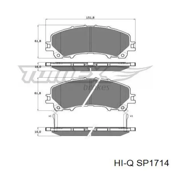 Pastillas freno delanteras Nissan/Infiniti D10605NA0A precio, desde 18,30 EUR