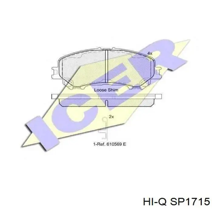 SP1715 Hi-q pastillas de freno delanteras