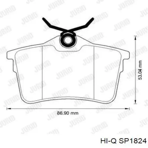 SP1824 Hi-q pastillas de freno traseras