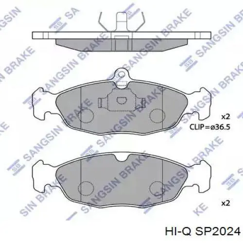 SP2024 Hi-q pastillas de freno delanteras