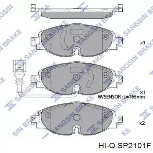 SP2101-F Hi-q pastillas de freno delanteras