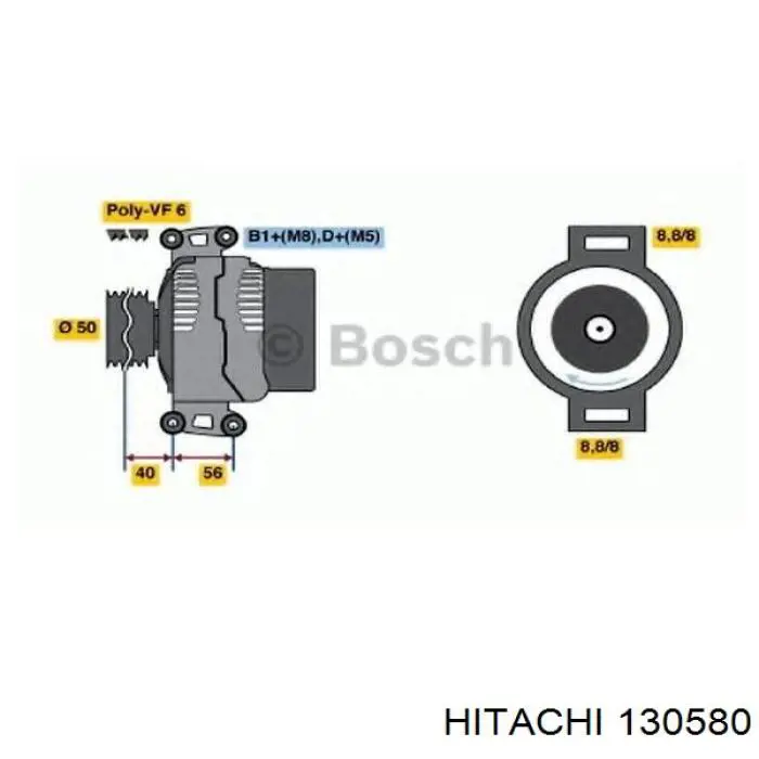 130580 Hitachi regulador del alternador
