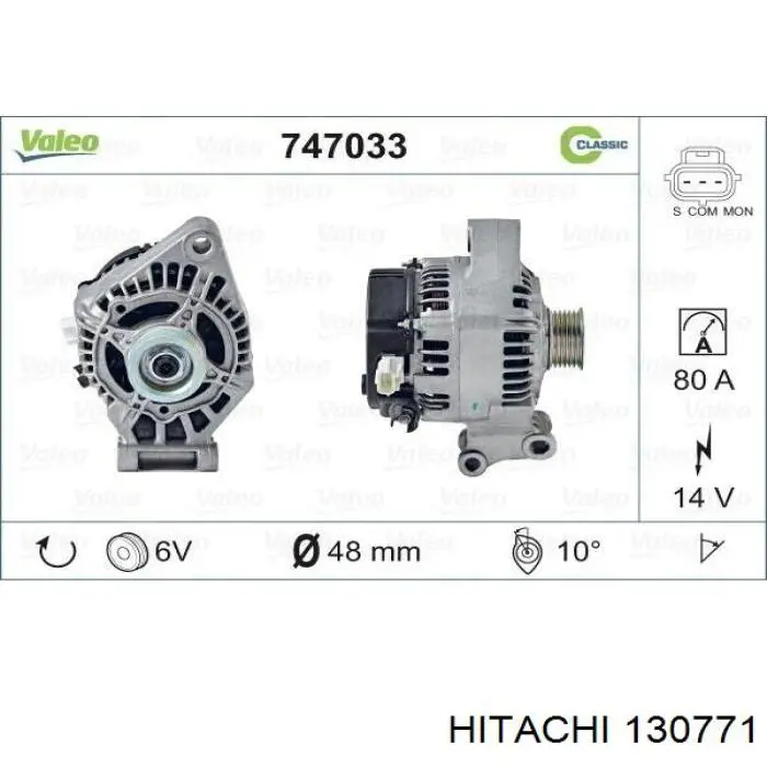 Regulador del voltaje Hitachi 130771
