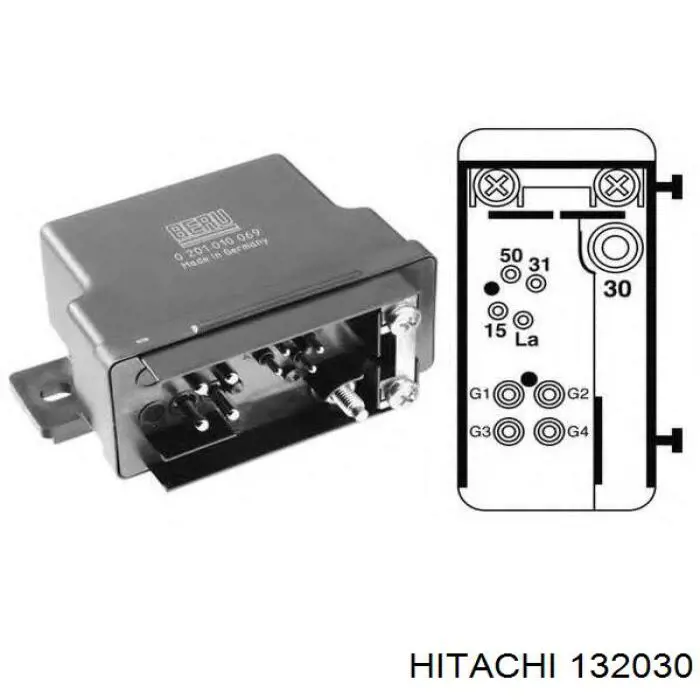 132030 Hitachi relé de bujía de precalentamiento