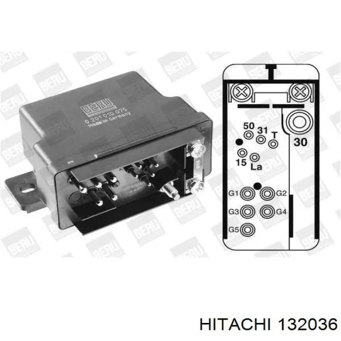 Relé de bujía de precalentamiento Hitachi 132036 precio, desde 88,69 EUR