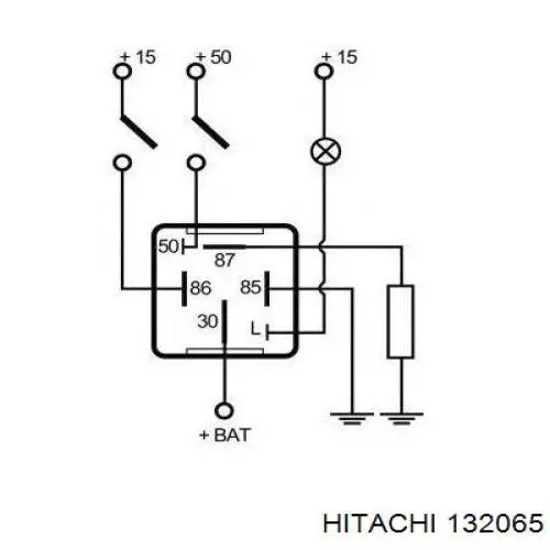 132065 Hitachi relé de precalentamiento