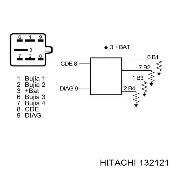 Relé de bujía de precalentamiento Renault Clio 2 BB, CB