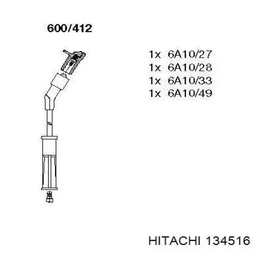 134516 Hitachi cables de bujías
