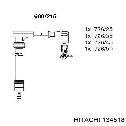 134518 Hitachi cables de bujías