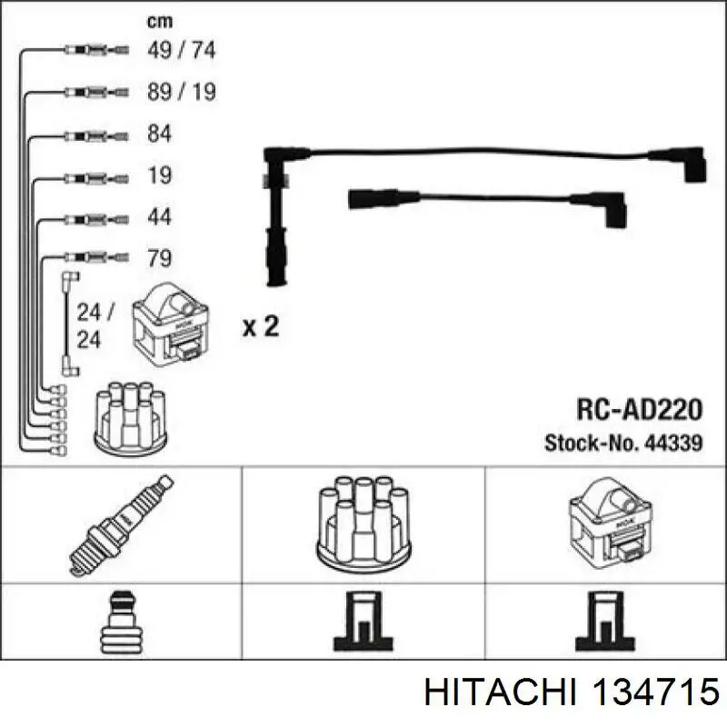 134715 Hitachi juego de cables de encendido