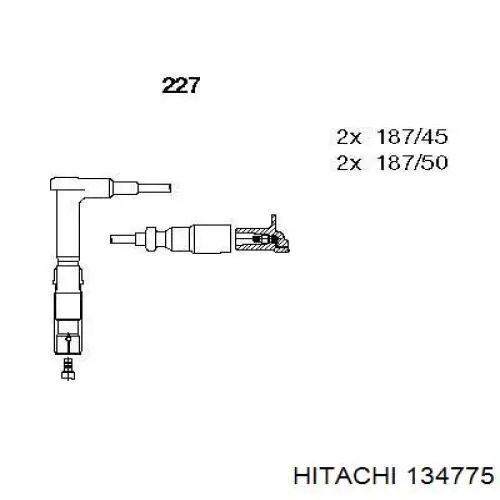 134775 Hitachi cables de bujías