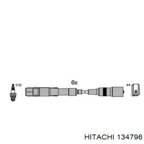 134796 Hitachi cables de bujías