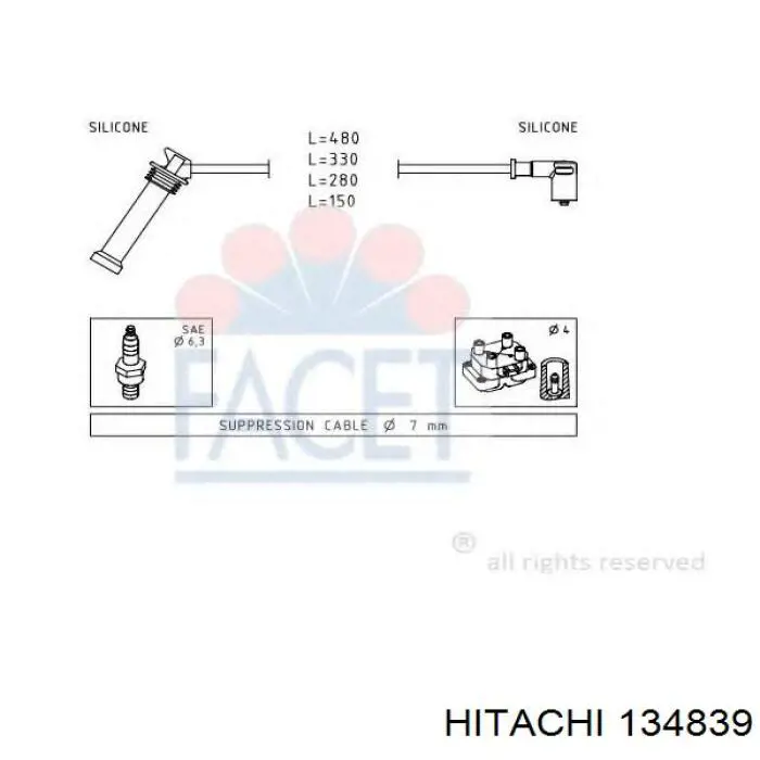 134839 Hitachi cables de bujías