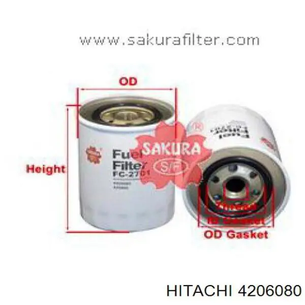 4206080 Hitachi filtro combustible