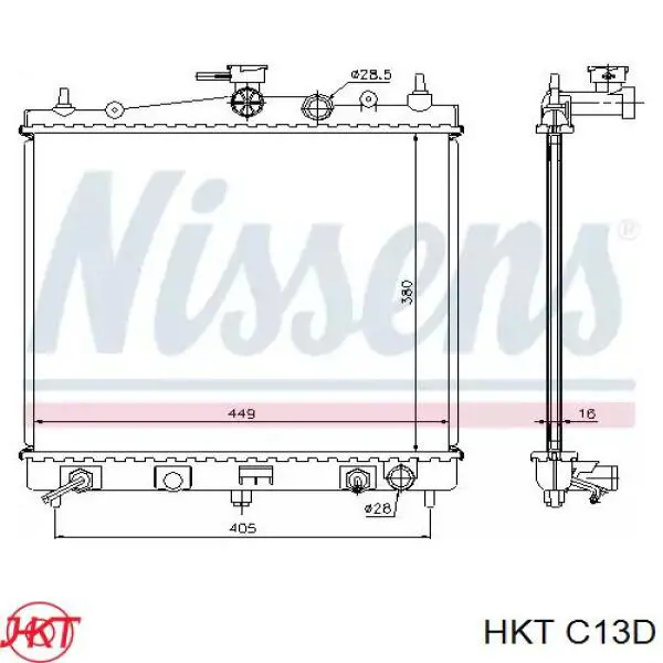 C13D HKT Tapa de radiador