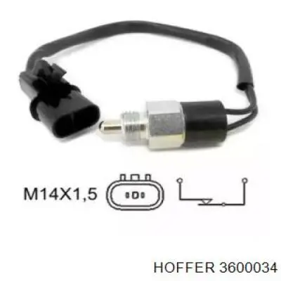 3600034 Hoffer Interruptor de marcha atras