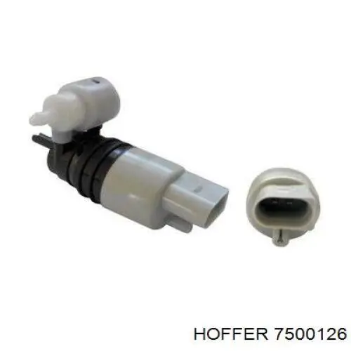 Bomba de agua limpiaparabrisas, delantera 7500126 Hoffer