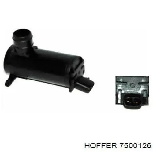 Comprar 7500126 Hoffer Bomba de agua limpiaparabrisas, delantera
