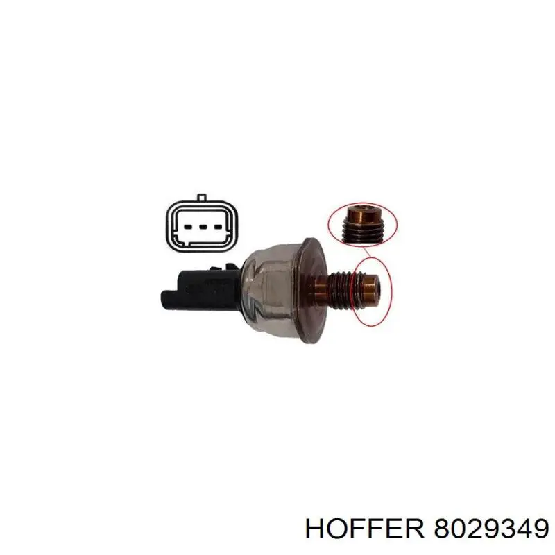 8029349 Hoffer sensor de presión de combustible