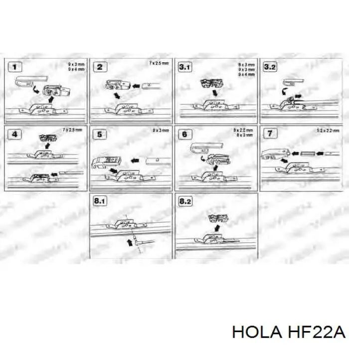 HF22A Hola limpiaparabrisas de luna delantera conductor