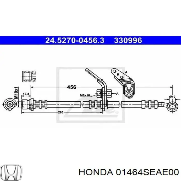 01464SEAE00 Honda latiguillo de freno delantero