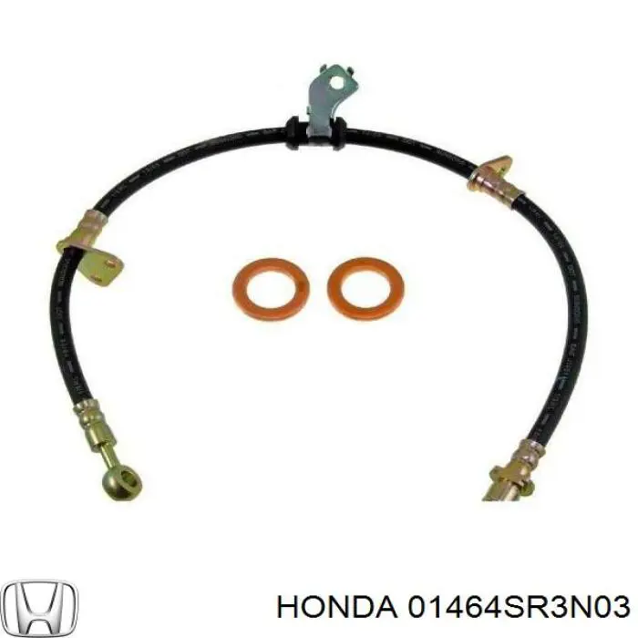 01464SR3N03 Honda tubo flexible de frenos delantero derecho