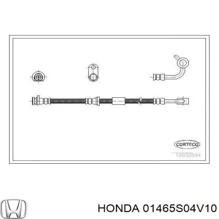 Tubo flexible de frenos delantero izquierdo para Honda Civic (EJ6, EJ8)