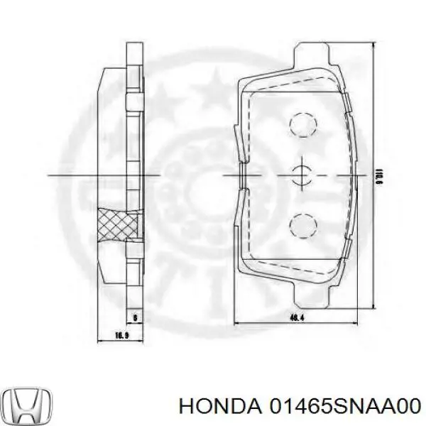 01465SNAA00 Honda tubo flexible de frenos delantero izquierdo