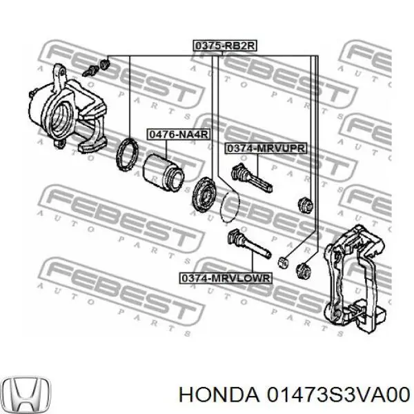 01473S3VA00 Honda juego de reparación, pinza de freno trasero