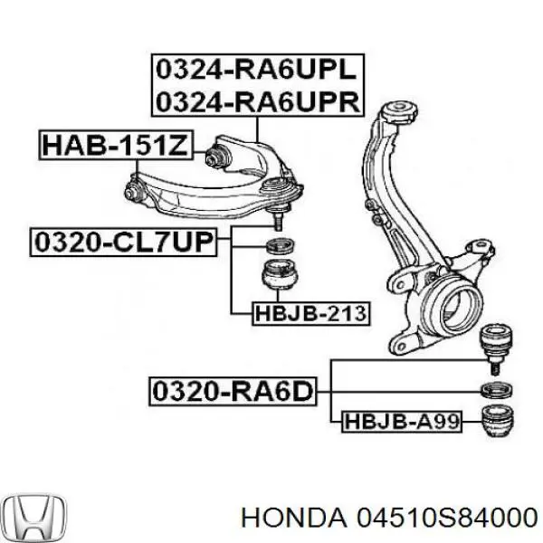 04510S84000 Honda rótula de suspensión inferior
