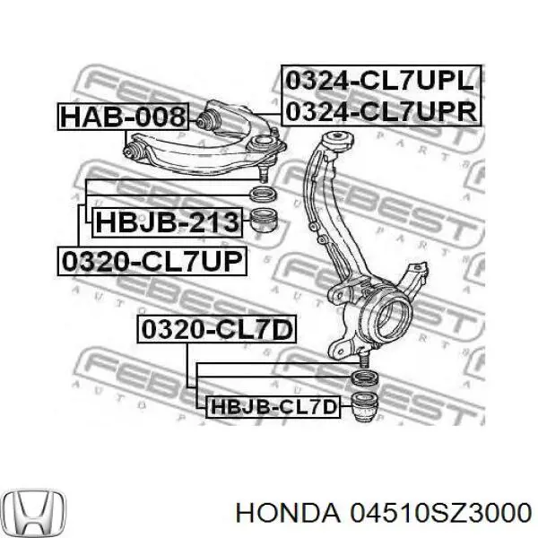 04510SZ3000 Honda rótula de suspensión inferior