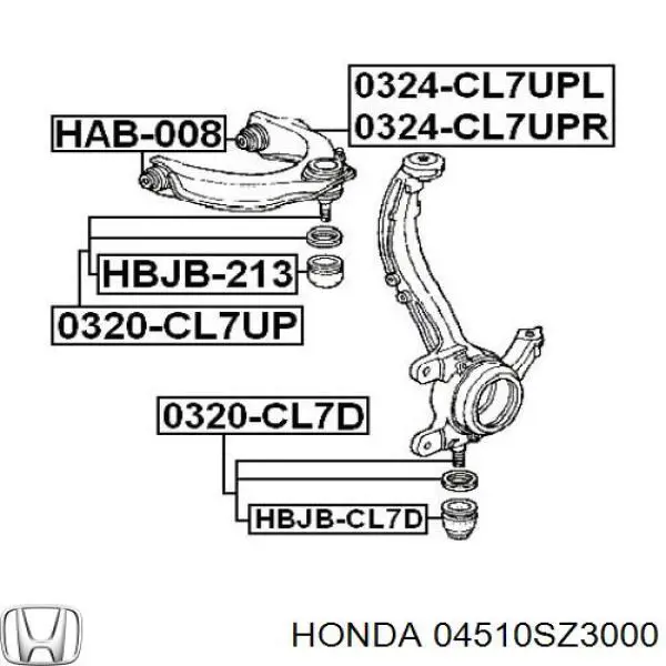 Rótula inferior de suspensión Honda 04510SZ3000 precio, desde 81,46 EUR