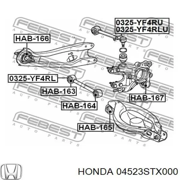 Barra oscilante, suspensión de ruedas, eje trasero Honda 04523STX000 precio, desde 31,69 EUR