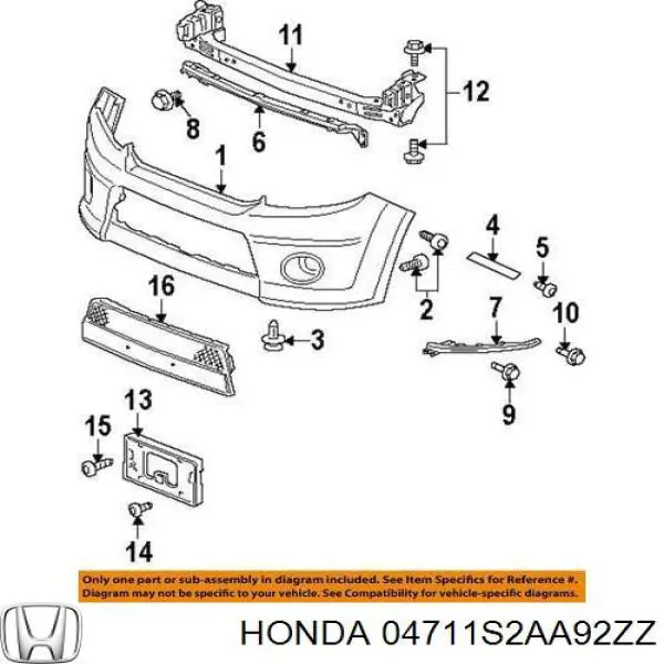 04711S2AA92ZZ Honda