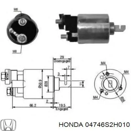 04746S2H010 Honda amortiguador de maletero